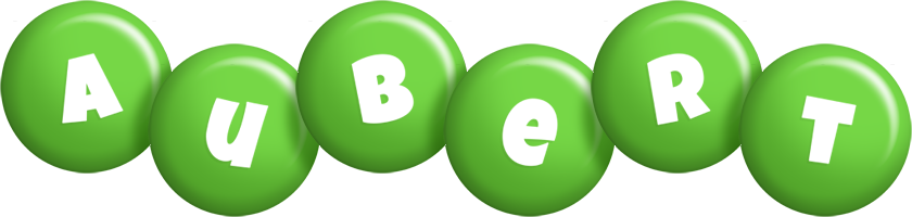 Aubert candy-green logo