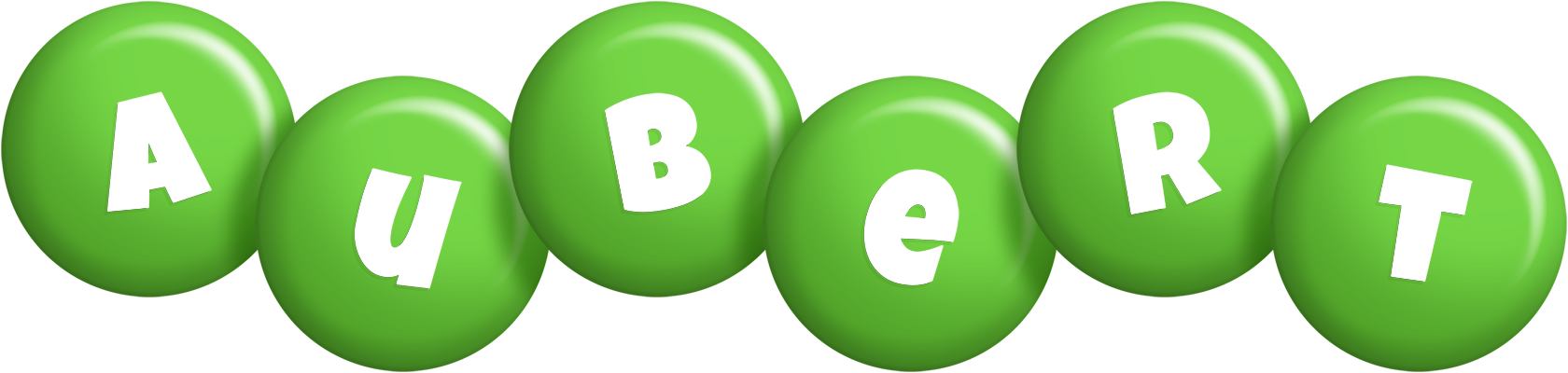 Aubert candy-green logo