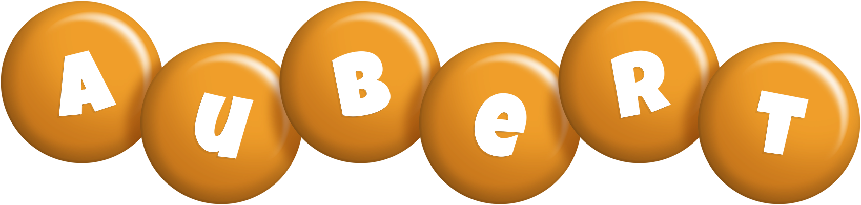Aubert candy-orange logo