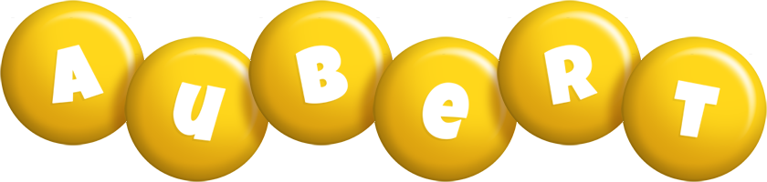 Aubert candy-yellow logo