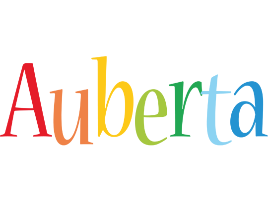 Auberta birthday logo