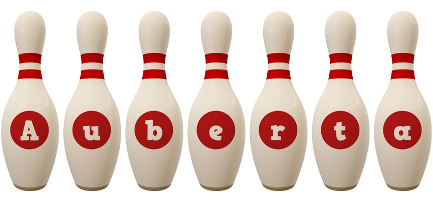 Auberta bowling-pin logo
