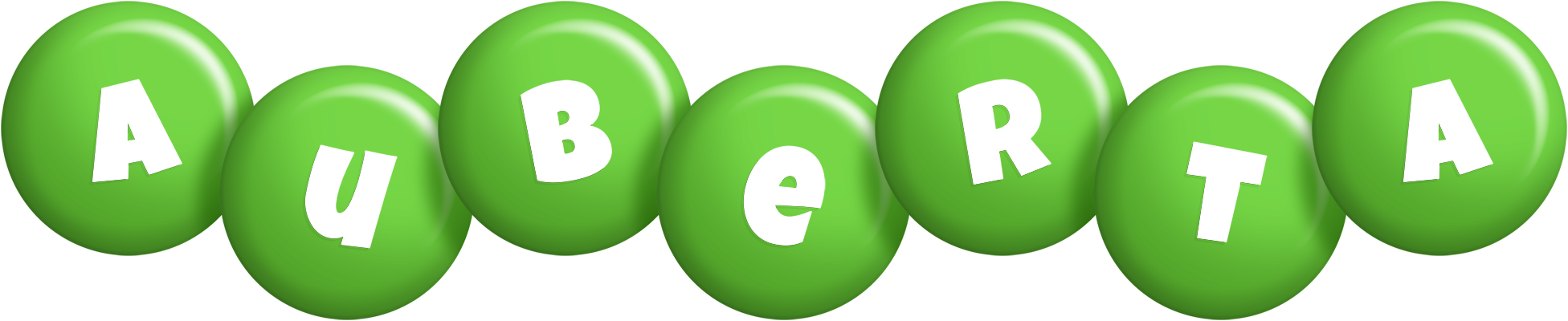 Auberta candy-green logo