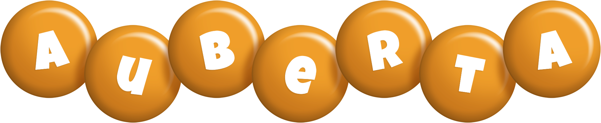 Auberta candy-orange logo