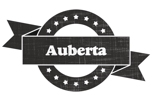 Auberta grunge logo