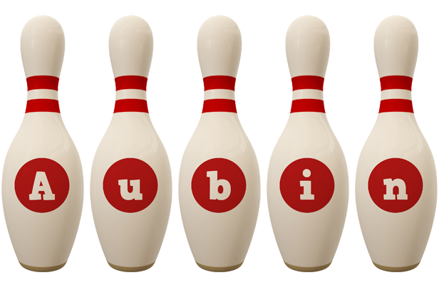 Aubin bowling-pin logo