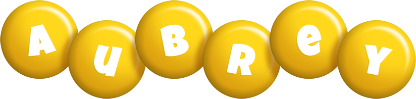 Aubrey candy-yellow logo