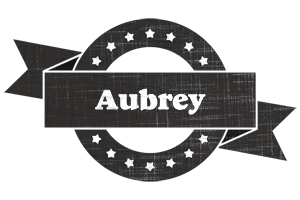 Aubrey grunge logo