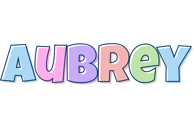 Aubrey pastel logo