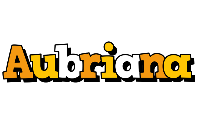 Aubriana cartoon logo