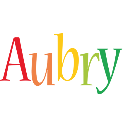 Aubry birthday logo