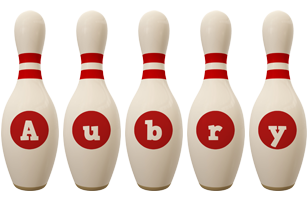 Aubry bowling-pin logo