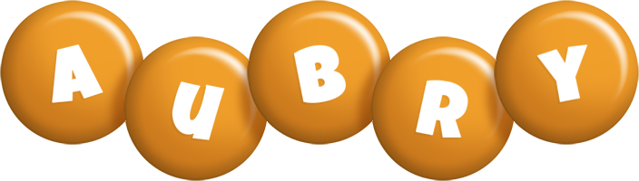 Aubry candy-orange logo