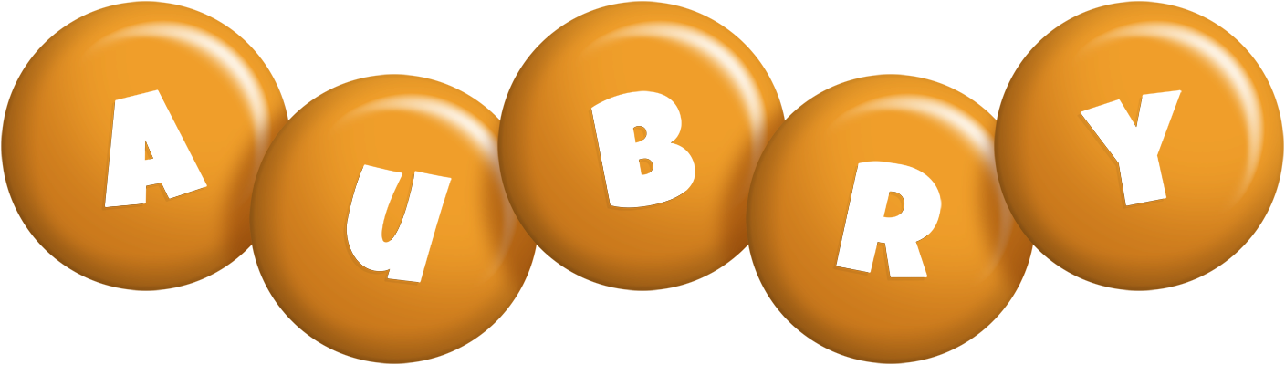 Aubry candy-orange logo