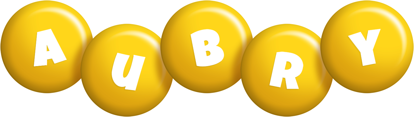 Aubry candy-yellow logo