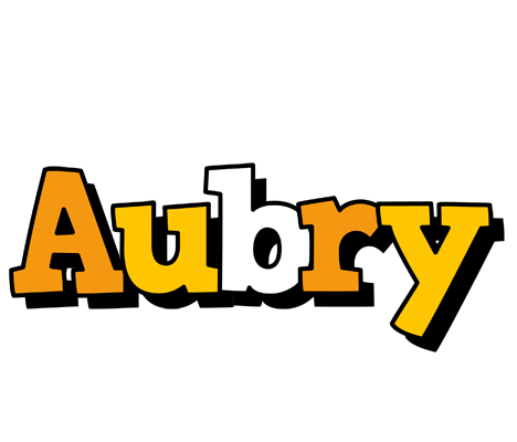 Aubry cartoon logo