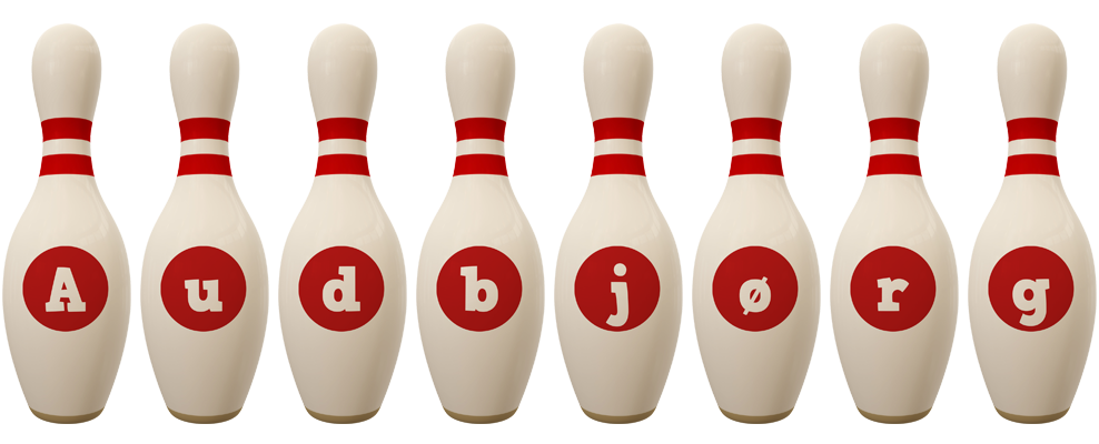 Audbjørg bowling-pin logo