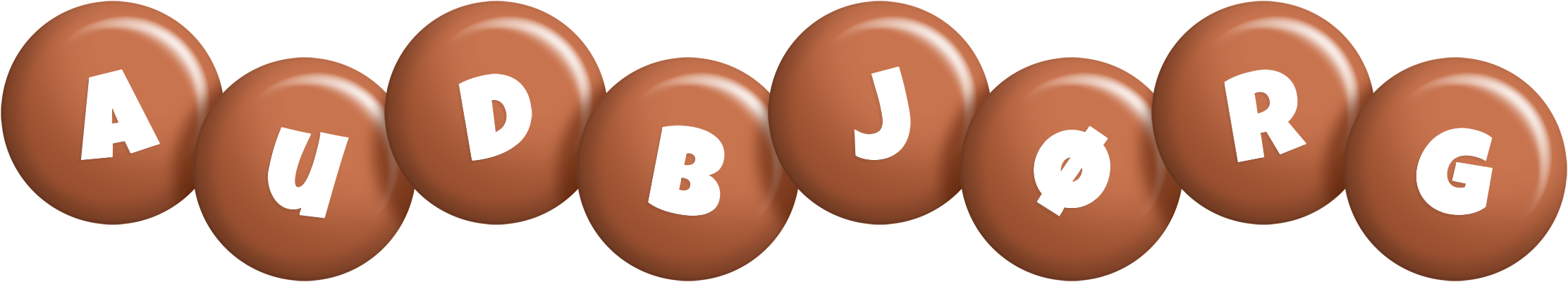 Audbjørg candy-brown logo