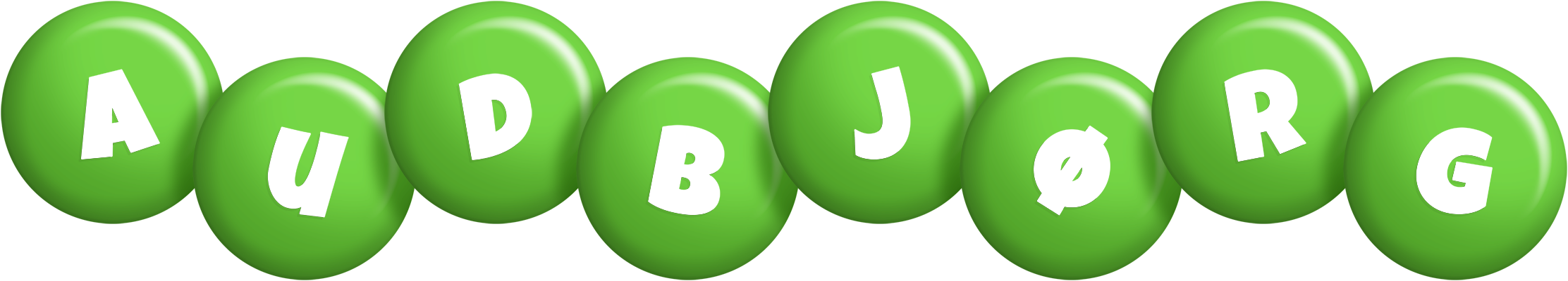 Audbjørg candy-green logo