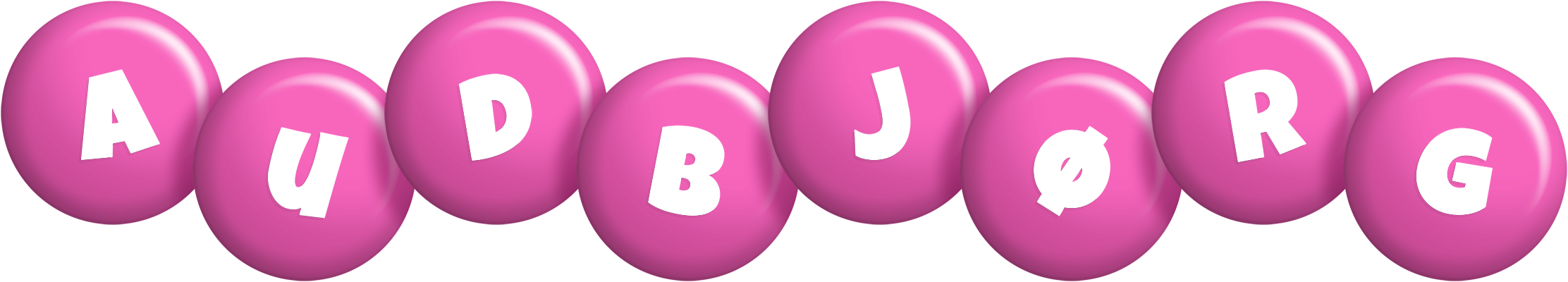Audbjørg candy-pink logo