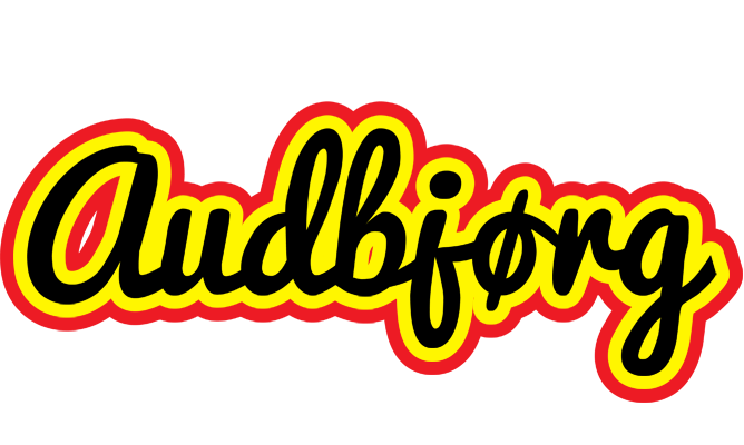 Audbjørg flaming logo