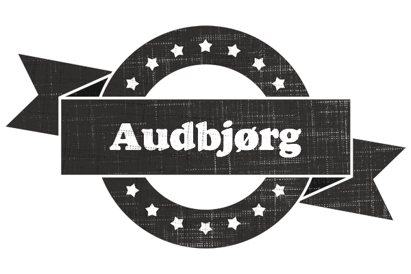 Audbjørg grunge logo