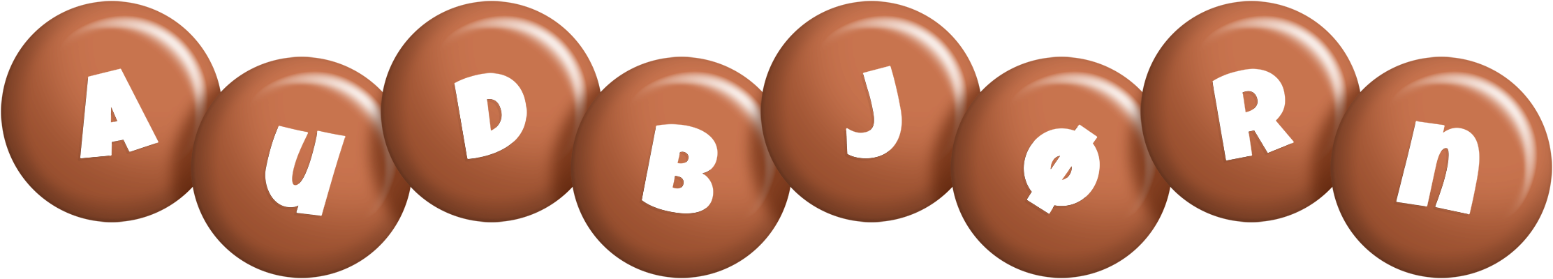 Audbjørn candy-brown logo