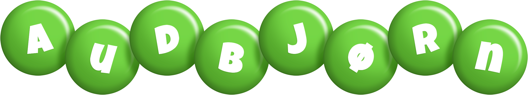 Audbjørn candy-green logo