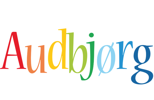 Audbjørg birthday logo