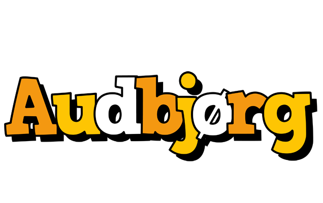 Audbjørg cartoon logo