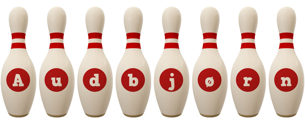 Audbjørn bowling-pin logo