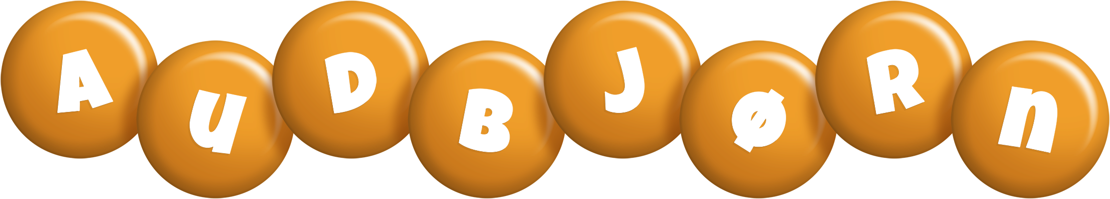 Audbjørn candy-orange logo