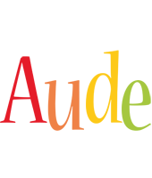 Aude birthday logo