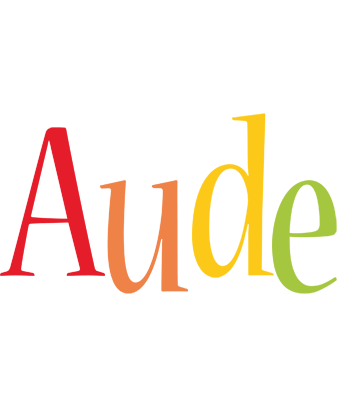 Aude birthday logo