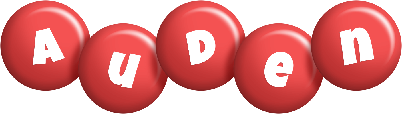 Auden candy-red logo