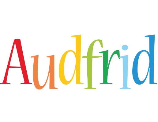 Audfrid birthday logo