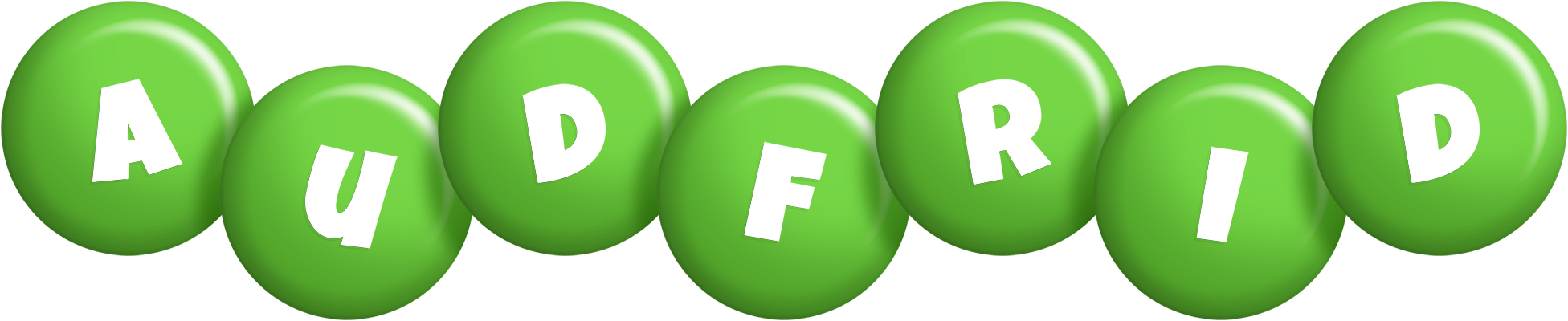 Audfrid candy-green logo