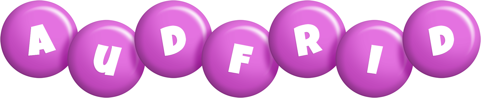 Audfrid candy-purple logo