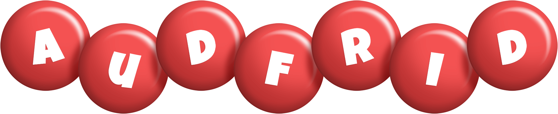 Audfrid candy-red logo