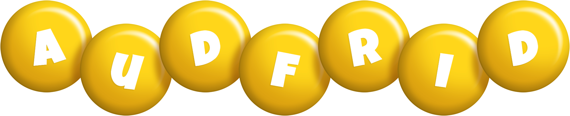 Audfrid candy-yellow logo