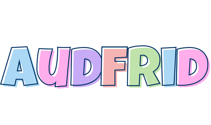Audfrid pastel logo