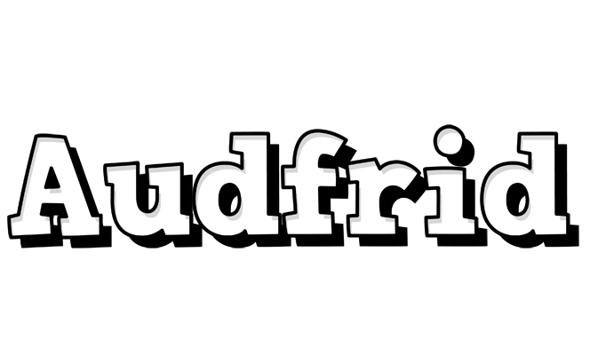 Audfrid snowing logo