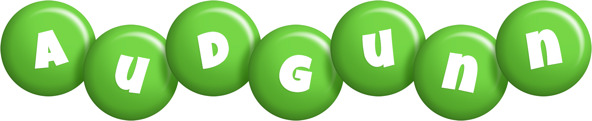 Audgunn candy-green logo