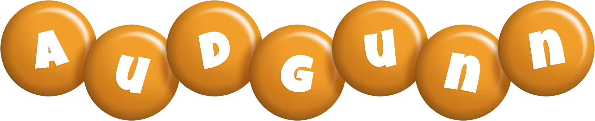 Audgunn candy-orange logo