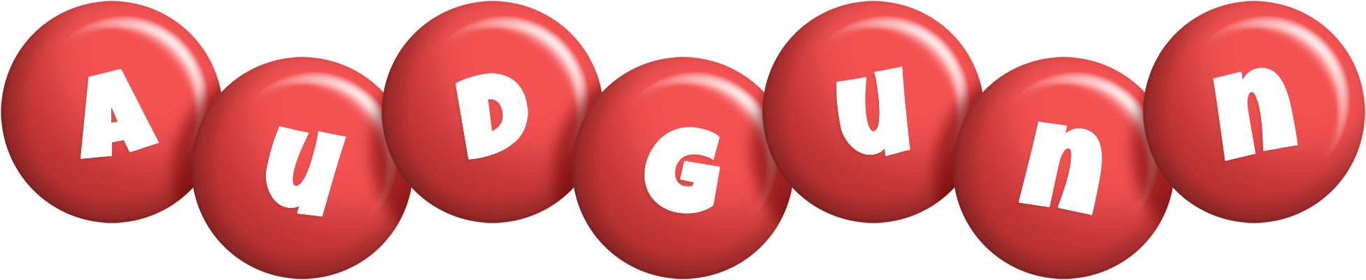 Audgunn candy-red logo