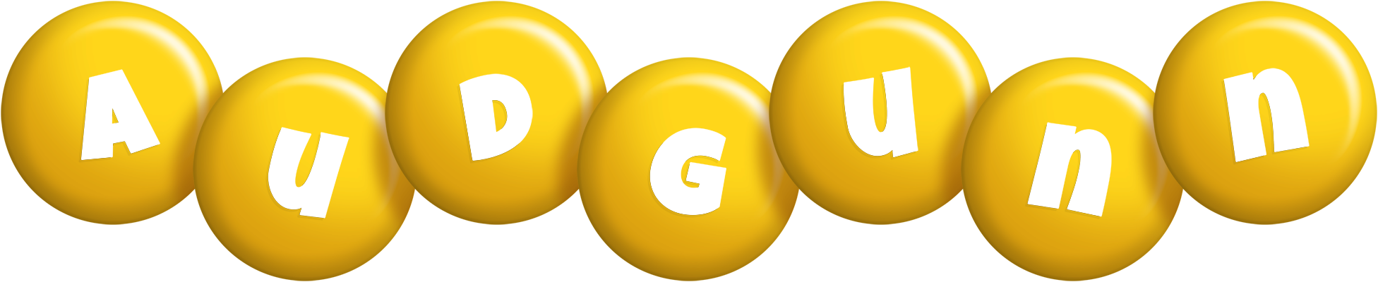 Audgunn candy-yellow logo