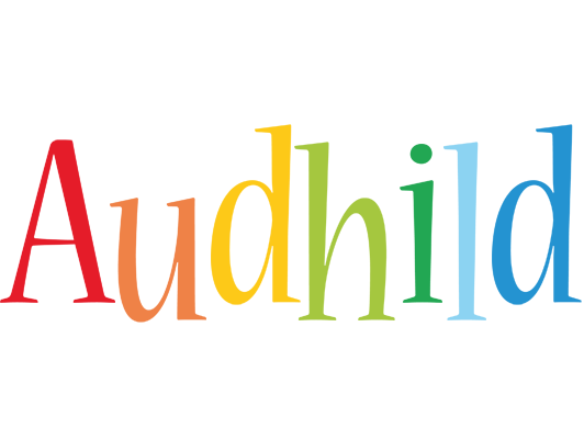 Audhild birthday logo