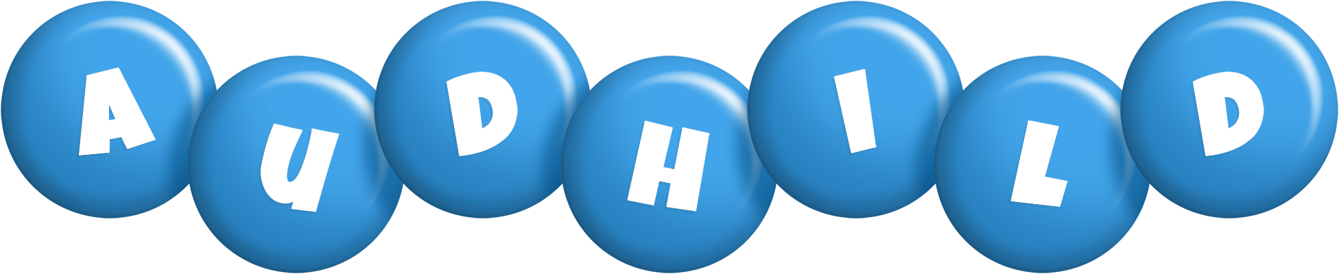 Audhild candy-blue logo