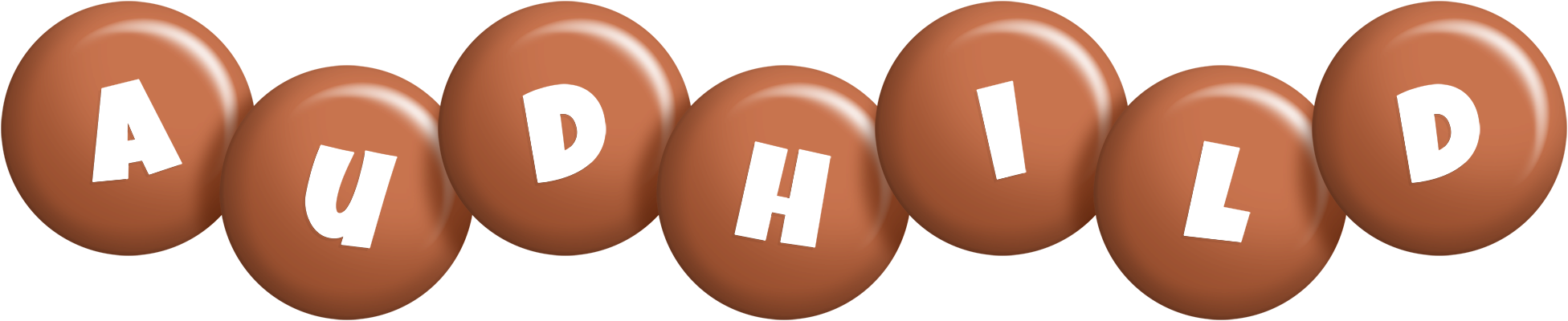 Audhild candy-brown logo