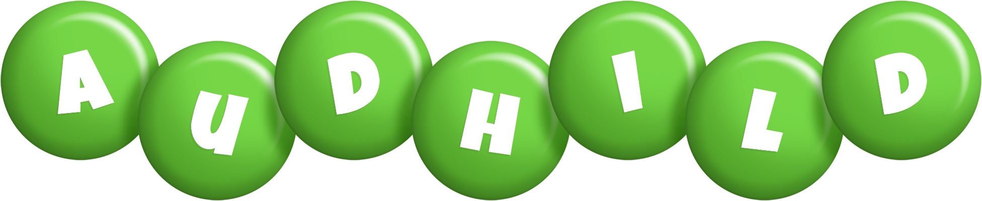 Audhild candy-green logo